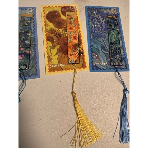 Oil Painting Bookmarks with Tassel Lot Of 5. Each Package includes 4 - Picture 9 of 16